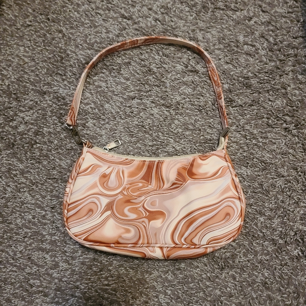 Abstract print shoulder bag